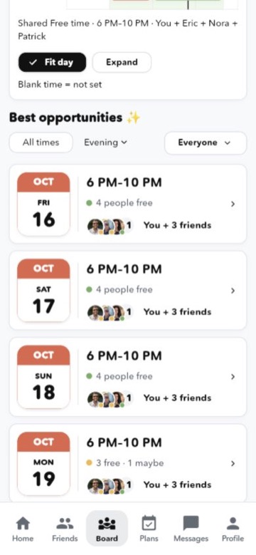 You In? mobile opportunity cards