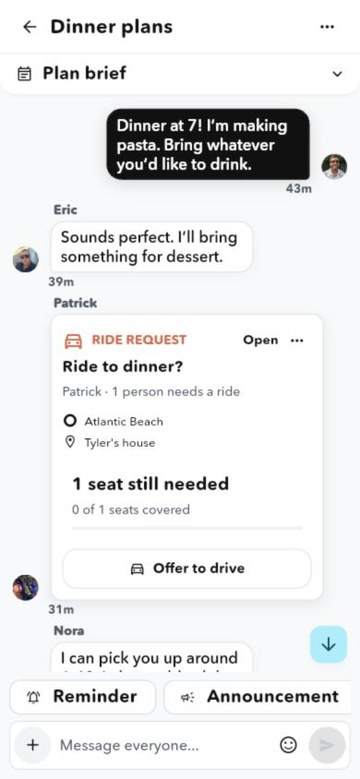 You In? rides & expenses on mobile
